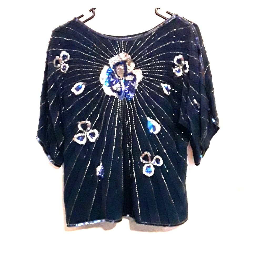 Vintage sequin and beaded blouse.